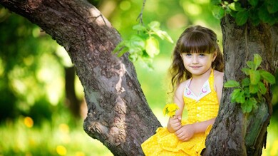 Cute Blue Eyes Baby is Sitting