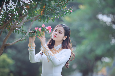 Cute Girl Looking For Flower