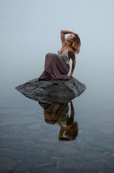 Dancing Girl in Lake
