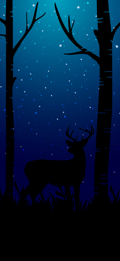 Deer in Forest Painting Photo
