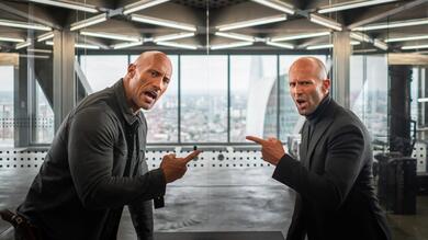 Dwayne Johnson and Jason Statham Fast and Furious