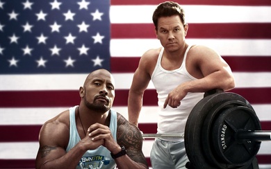 Dwayne Johnson and Mark Wahlberg in Pain and Gain Movie