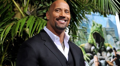 Dwayne Johnson In Black Suit 4K