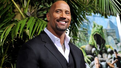 Famous Actor Dwayne Johnson in Suit