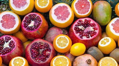 Fruit Pomegranate and Orange 4K