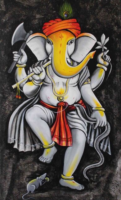 Ganesha Poster on Wall