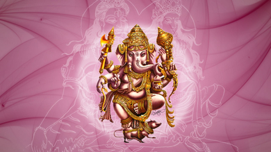 Ganesha with Pink Background