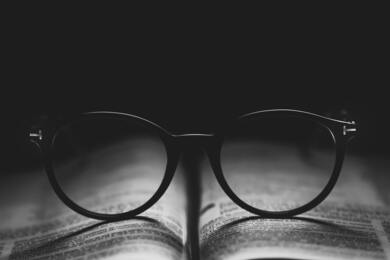 Glasses And Book Combination