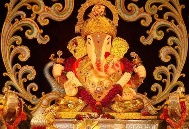 God Ganesha at Dagdu Sheth Mumbai