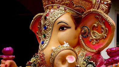 God Ganesha Idol Closeup HD Wallpaper