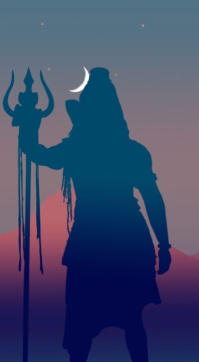 God Shiva Shadow Mobile Image | 732x1330 resolution wallpaper