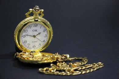 Gold Color Pocket Watch Image