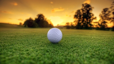 Golf Ball in Grass HD Wallpaper