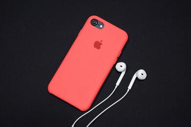 Iphone Mobile With Earphones