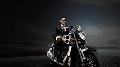 John Abraham on Bike HD Wallpaper