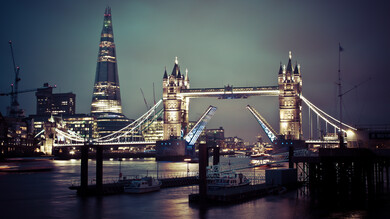 London Bridge in UK at Night View Photo