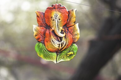 Lord Ganesha in Leaves