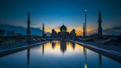 Masjid Agung An Nur Riau Province Mosque in Pekanbaru Indonesia