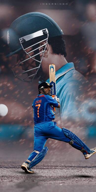 MS Dhoni Indian Cricketer Mobile Background Photo