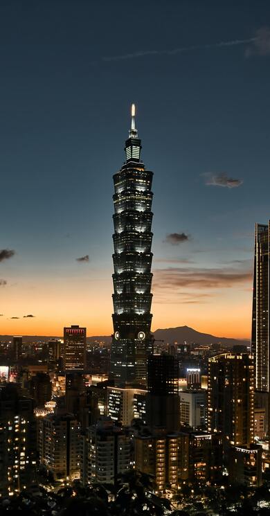 Night View of Taipei City in Taiwan