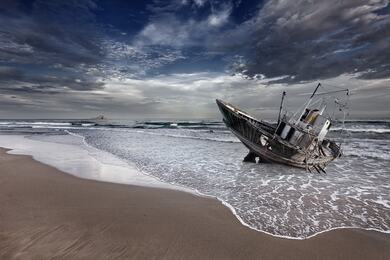 Old Boat at Beach