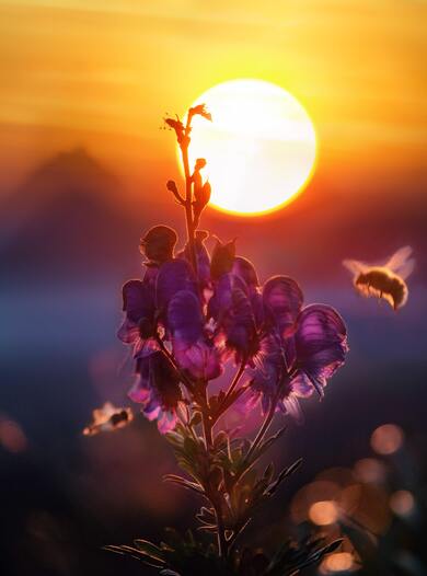 Purple Flowers in Bloom