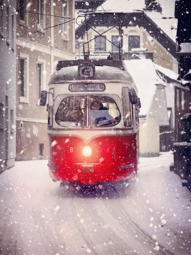 Rail Train in Winter