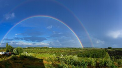 Rainbow with Nature HD Wallpaper