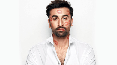 Ranbir Kapoor in White Shirt and Kissing Face HD Wallpaper