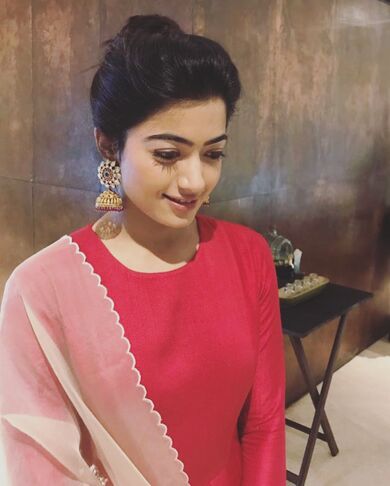 Rashmika Mandanna in Red Dress