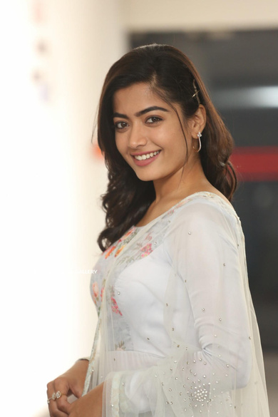 Rashmika Mandanna in White Dress