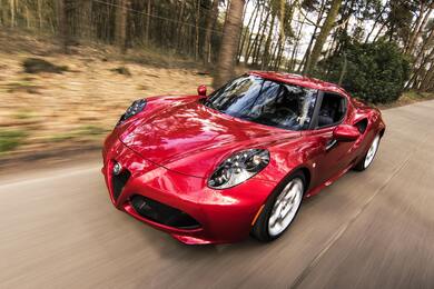 Red Alfa Romeo C4 on Road