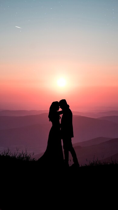 Romantic Couple in Sunrise
