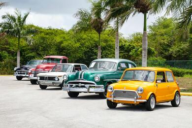 Row of Old Cars