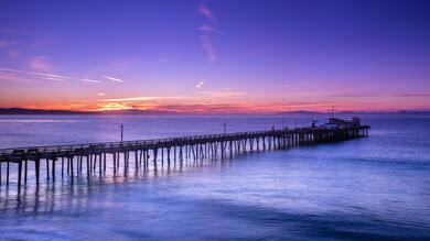 Silhouette Of Pier Sunrise