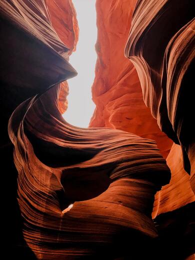 Snaking Uneven Rocks in Canyon