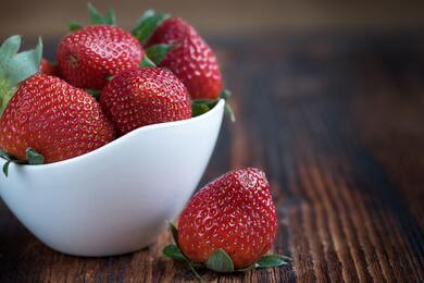 Strawberries in Bowl