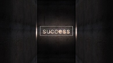 Success Saying in Black Background