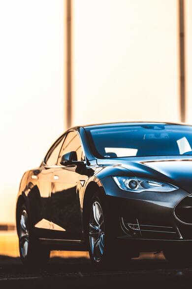 Tesla Black Car Mobile Wallpaper