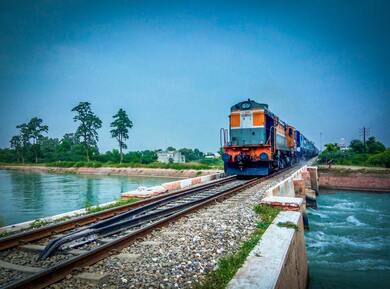 Train on Bridge