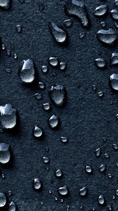 Water Drop on Black Surface