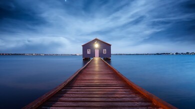 Wooden House in Sea