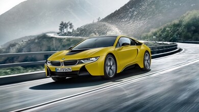 Yellow BMW i8 on Road 4K Pics