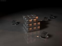 3D Crystal Glass Cube