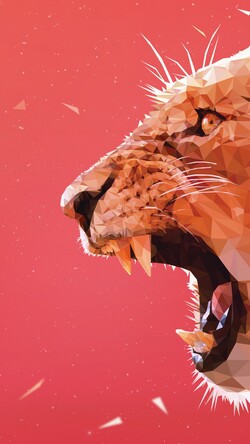 3D Lion Roaring Image