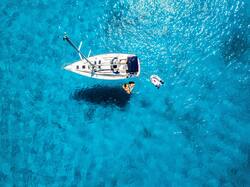 A Crystal Clear Ocean and Boat