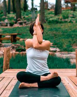 A Girl Doing Yoga