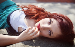 A Girl Lying on Floor For Photography