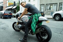 Actor Ryan Reynolds Riding His Bike