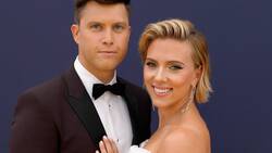 Actress Scarlett Johansson With Colin Jost